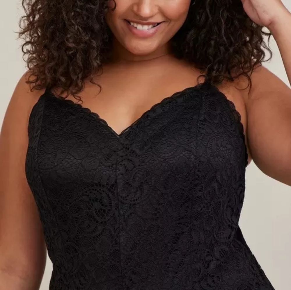 Torrid Stretch Lace Cami Bodysuit 3X